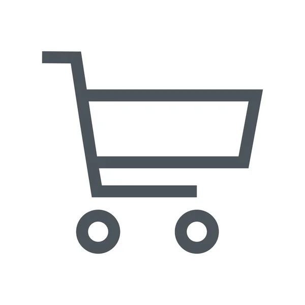 Icono Carrito Compras Aplicación Móvil Ilustración Diseño Plano Vectorial — Archivo Imágenes Vectoriales