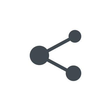 Vektör düz tasarım simgesini paylaş. İletişimin sembolü.