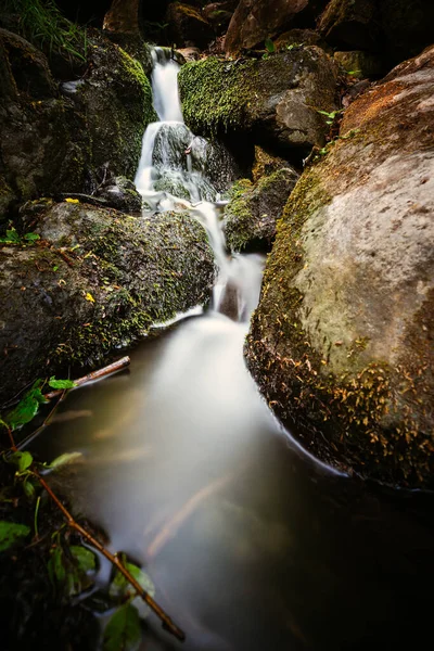 Detail Floating Water Small Waterfall Called Moravansky — Stock Photo, Image
