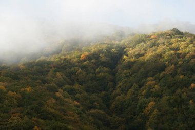 Dağ manzarası, Şəki, kiş, Azerbaycan, Ekim 2018.