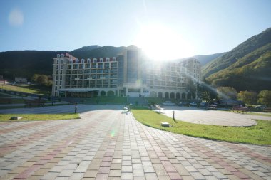 Hotel Marhal, Şəki, kiş, Azerbaycan. Ekim 2018.