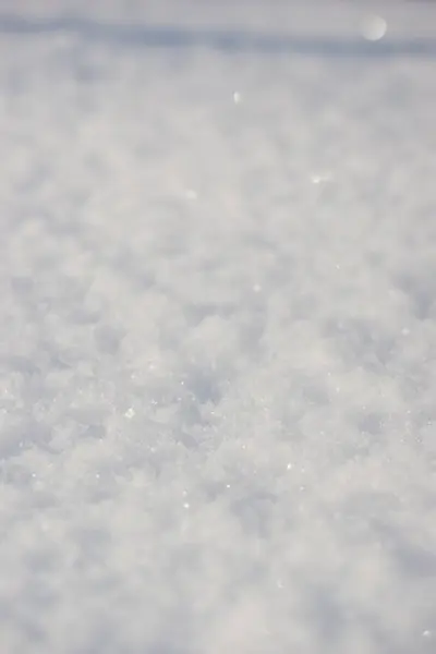 Weißer Schnee Aus Nächster Nähe — Stockfoto