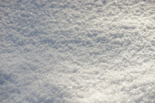 Weißer Schnee Aus Nächster Nähe — Stockfoto