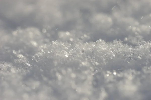 Weißer Schnee Aus Nächster Nähe — Stockfoto