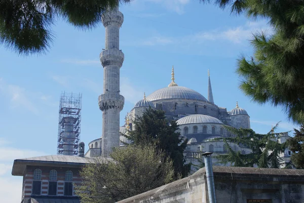 Modrá Mešita Restaurování Turecko Istanbul Březen 2019 — Stock fotografie