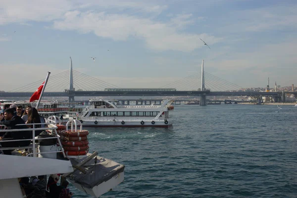 Водный Транспорт Стамбуле Март 2018 Года Турция — стоковое фото