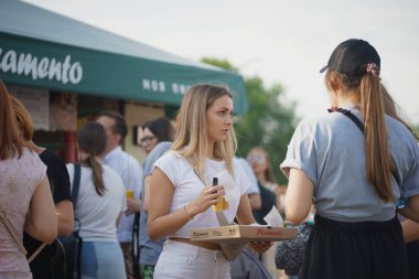 Rusya, Moskova, Temmuz 2019. Müzik festivali 