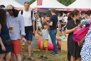 Rusya, Moskova, Temmuz 2019. Müzik festivali 