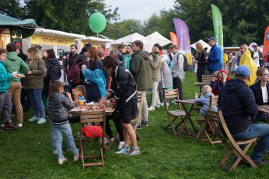 Rusya, Moskova, 3 Ağustos 2019. Kolomenskoye parkında müzik festivali 