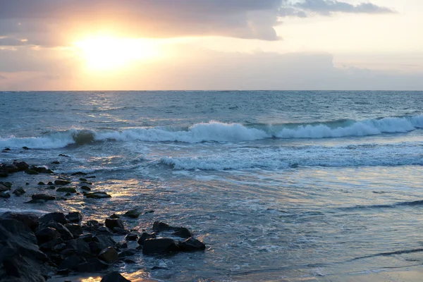 Hermosa Vista Playa Atardecer — Foto de Stock