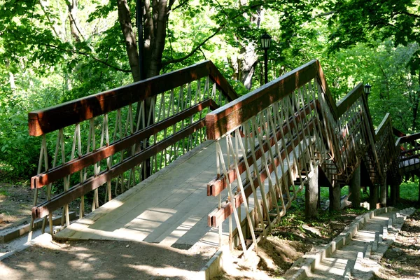 Puente Madera Parque — Foto de Stock