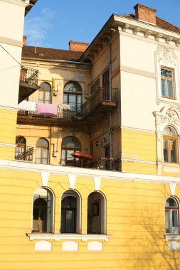 Cluj-Napoca - Cluj County 'nin idari merkezi olan Romanya' nın kuzeybatısında bir şehir. 2014 Kışı.