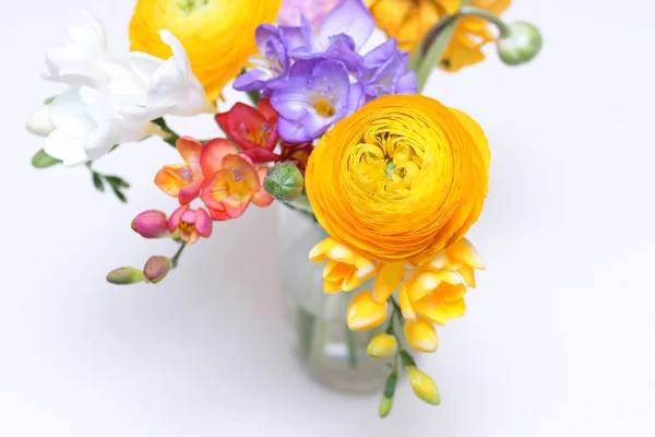 Bouquet Avec Différentes Fleurs Colorées — Photo