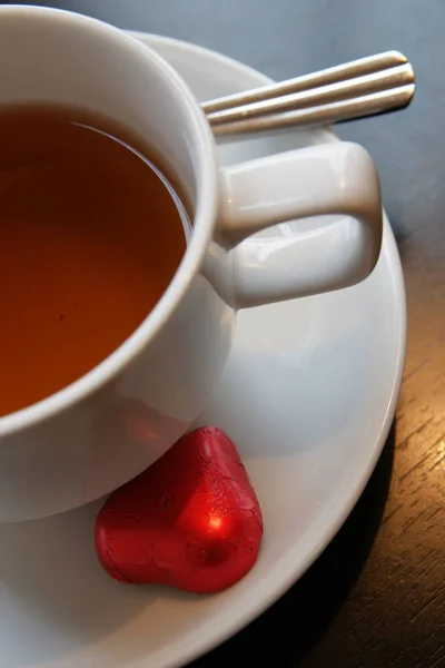 Tazza Con Cioccolato Caramelle — Foto Stock