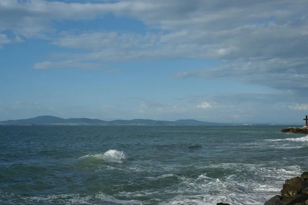 Seascape Daytime Cross — Stock Photo, Image