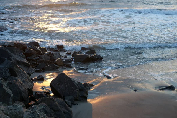 Hermosa Vista Playa Atardecer — Foto de Stock