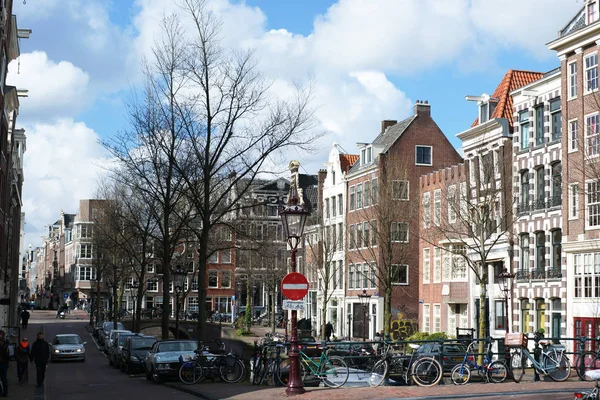 Улицы Амстердама Март 2014 Года Нидерланды Северная Голландия — стоковое фото