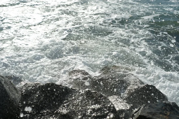 Хвилі Пляжі Моря Або Океану — стокове фото