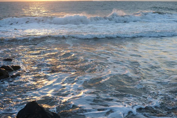 Bella Vista Sulla Spiaggia Tramonto — Foto Stock