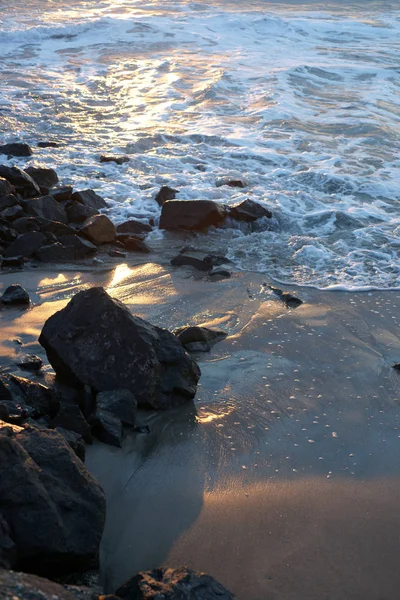 Vacker Utsikt Över Stranden Vid Solnedgången — Stockfoto