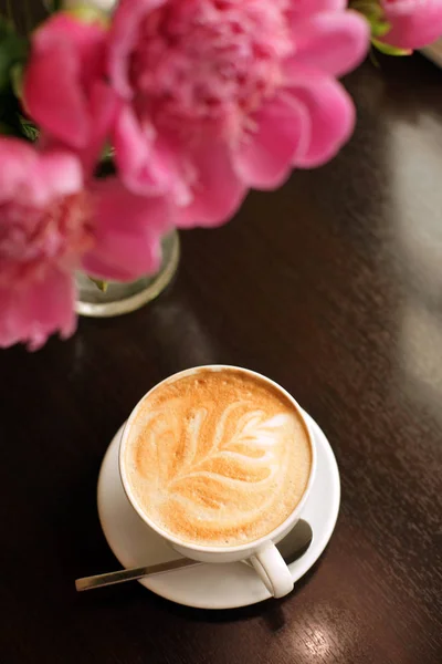 Coffee Flowers Cafe — Stock Photo, Image