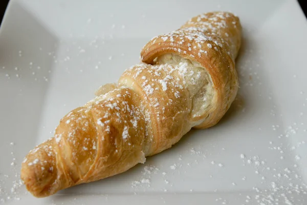 Croissant Table Sugar — Stock Photo, Image