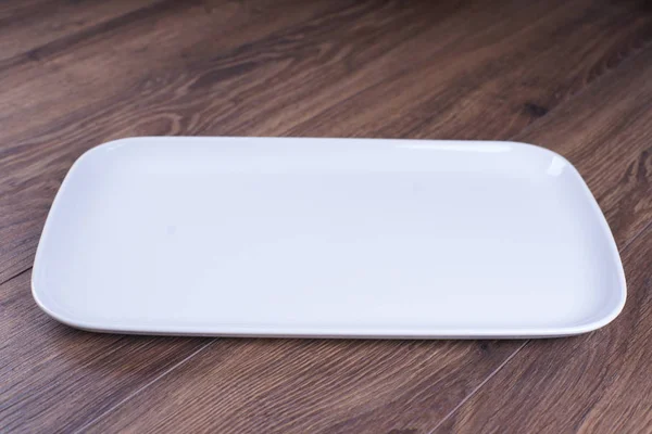 Білий Порожній Посуд Столі — стокове фото