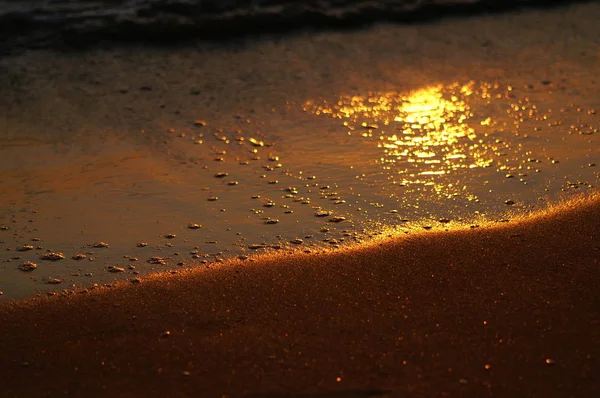 Ondas Mar Pôr Sol — Fotografia de Stock