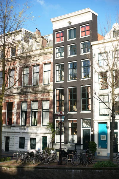 Casa Velha Amsterdã Holanda — Fotografia de Stock