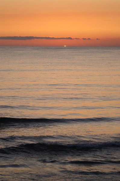 Hermoso Atardecer Sobre Mar — Foto de Stock