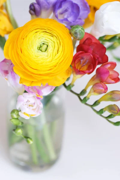 Ramo Con Diferentes Flores Colores — Foto de Stock