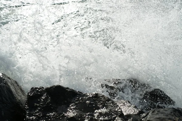 Onde Sulla Spiaggia Del Mare Dell Oceano — Foto Stock