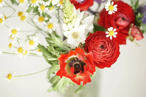 Boeket Met Verschillende Kleurrijke Bloemen — Stockfoto