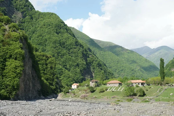 Viejo Pequeño Pueblo Las Montañas — Foto de Stock