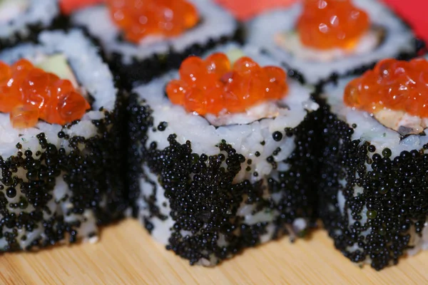 Rolos Japoneses Uma Chapa — Fotografia de Stock