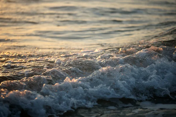 Belle Vue Sur Plage Coucher Soleil — Photo