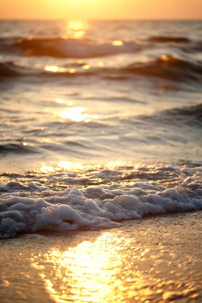 Bela Vista Para Praia Pôr Sol — Fotografia de Stock