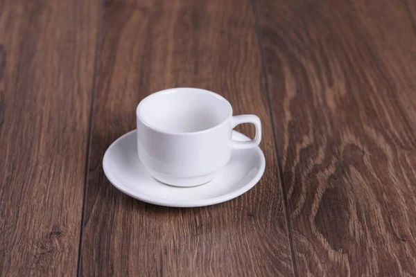 Λευκό Τσάι Σετ Ξύλινο Τραπέζι — Φωτογραφία Αρχείου