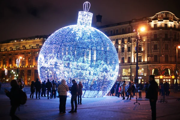 Decorações Natal Rua — Fotografia de Stock