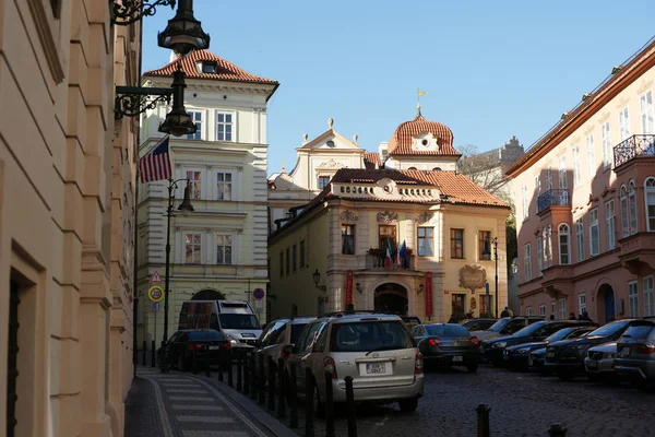 Улицы Праги Осенью 2013 Года Чехия — стоковое фото