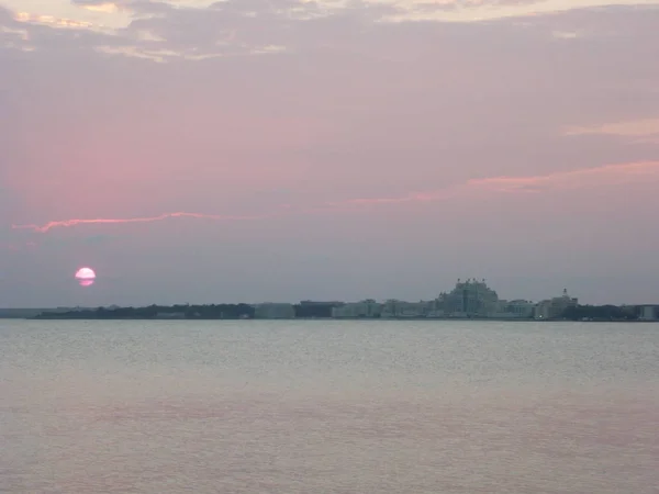 Hermoso Atardecer Sobre Mar — Foto de Stock