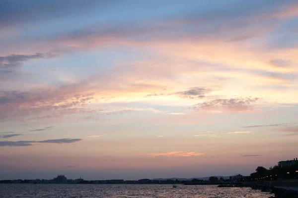 Hermoso Atardecer Sobre Mar — Foto de Stock