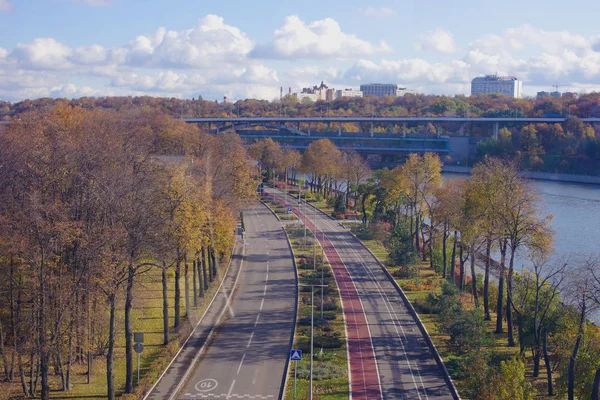 Kolejka Linowa Moskwie Widok Kolejki Linowej Rosja Moskwa Październik 2019 — Zdjęcie stockowe