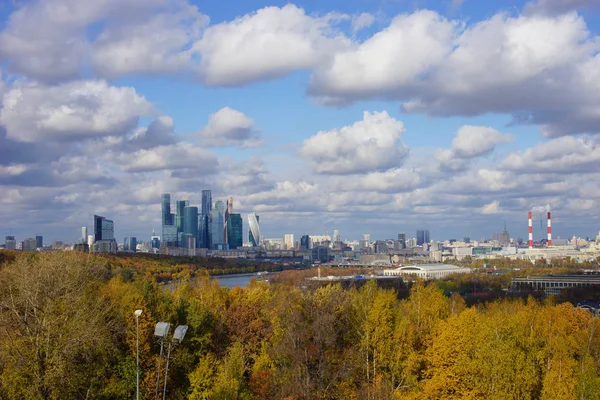 Kolejka Linowa Moskwie Widok Kolejki Linowej Rosja Moskwa Październik 2019 — Zdjęcie stockowe