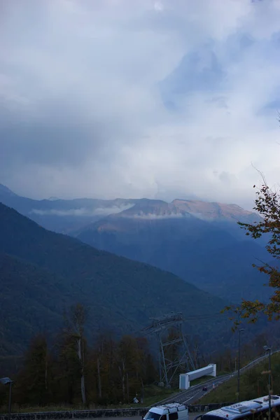 Rusland Sotsji Rosa Khutor Olympisch Bergdorp Oktober 2019 — Stockfoto