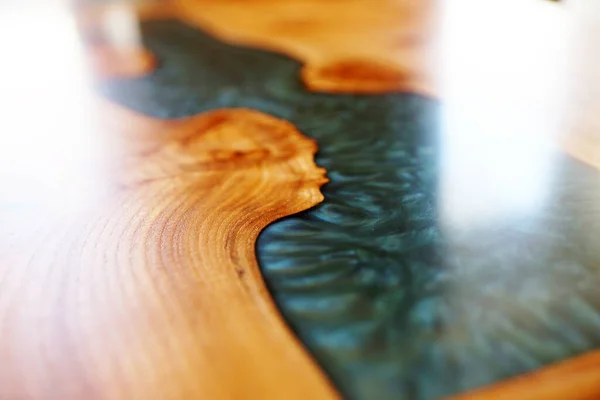 Dekoratif epoksi reçineli ahşap masa