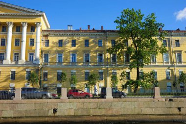 Rusya, St. Petersburg, 1 Eylül 2020. Şehrin su kanallarından görünüşü.