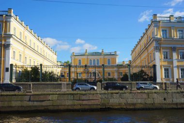 Rusya, St. Petersburg, 1 Eylül 2020. Şehrin su kanallarından görünüşü.