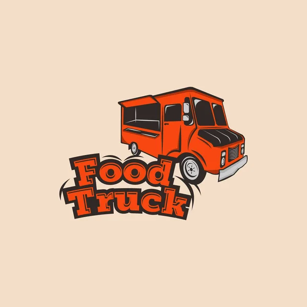 Vektorillustration Des Street Food Truck Grafikabzeichens Lebensmittel Altes Logo Design — Stockvektor