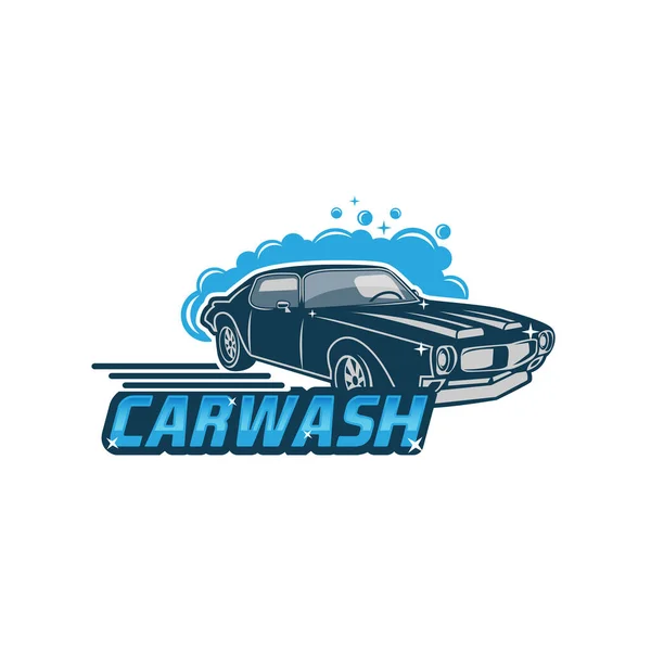 Car Wash Logo Passend Voor Bedrijf Geïsoleerde Witte Achtergrond Eps — Stockvector